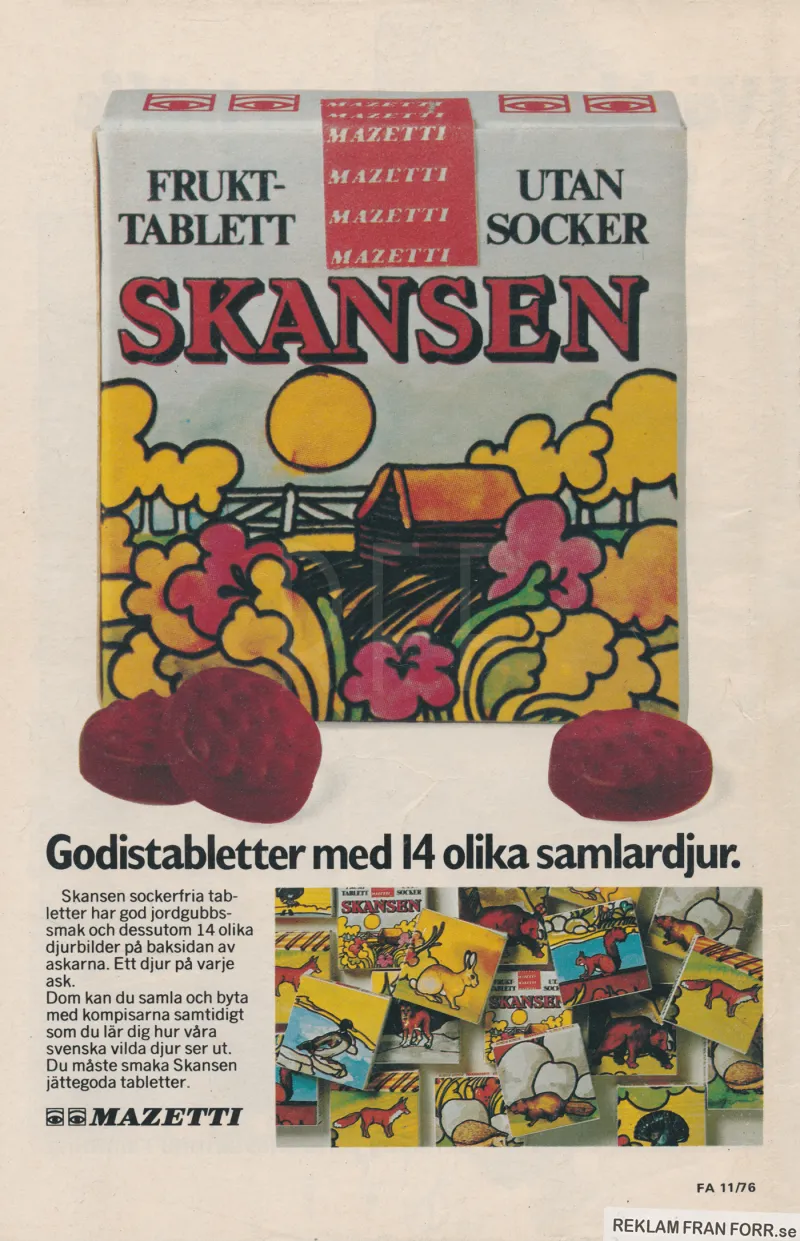 Tablettasken Skansen från Mazetti | Serietidningsreklam.se