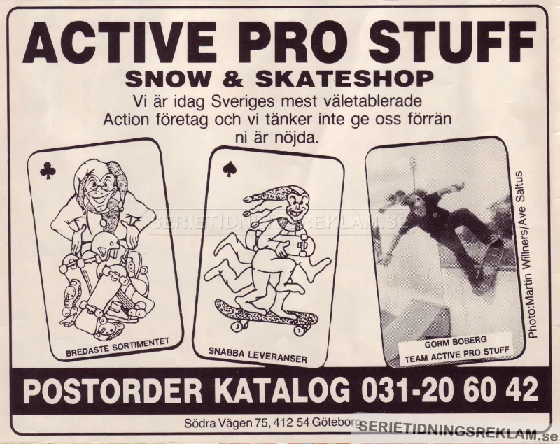 Reklam för coola kläder från Pro Active Stuff
