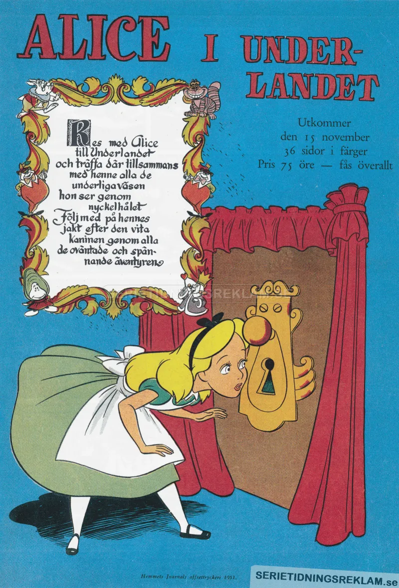 Reklam för specialnumret "Alice i underlandet"