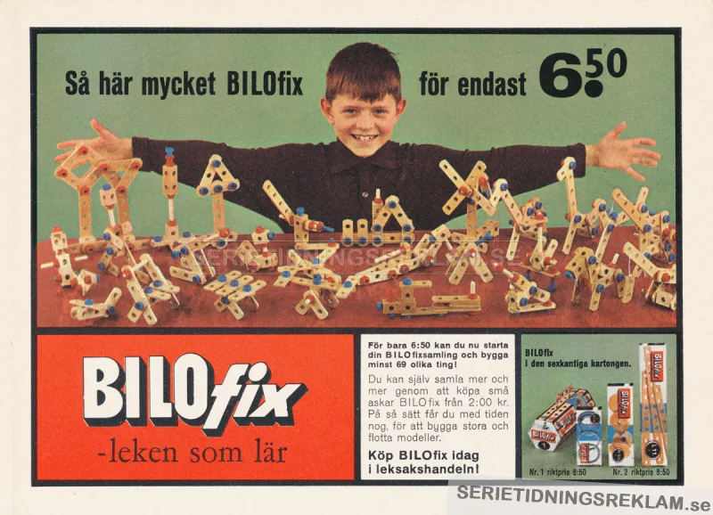 Reklam för leksaken Bilofix