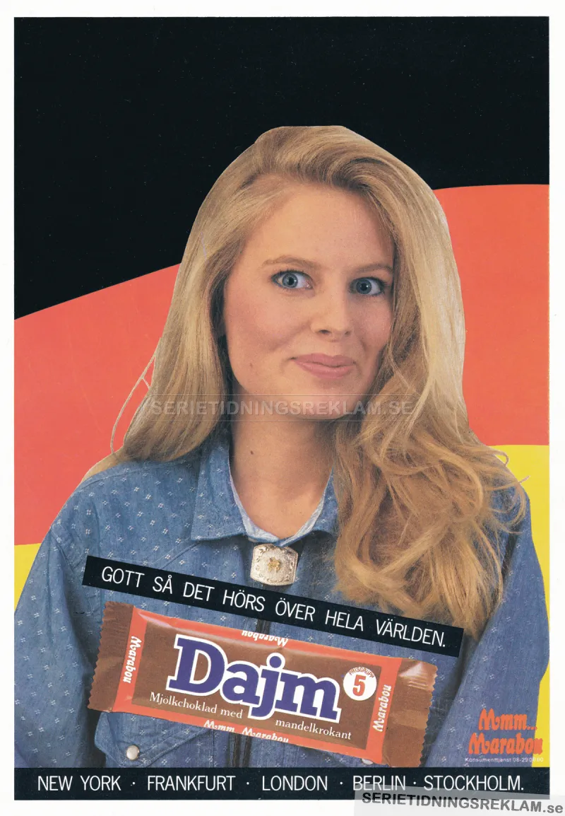 Reklam för godiset Dajm