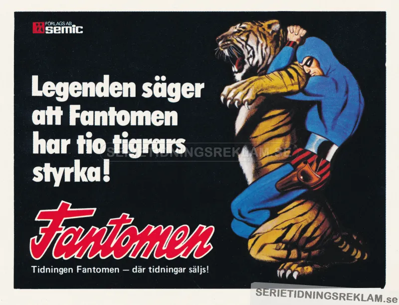 Reklam för serietidningen Fantomen