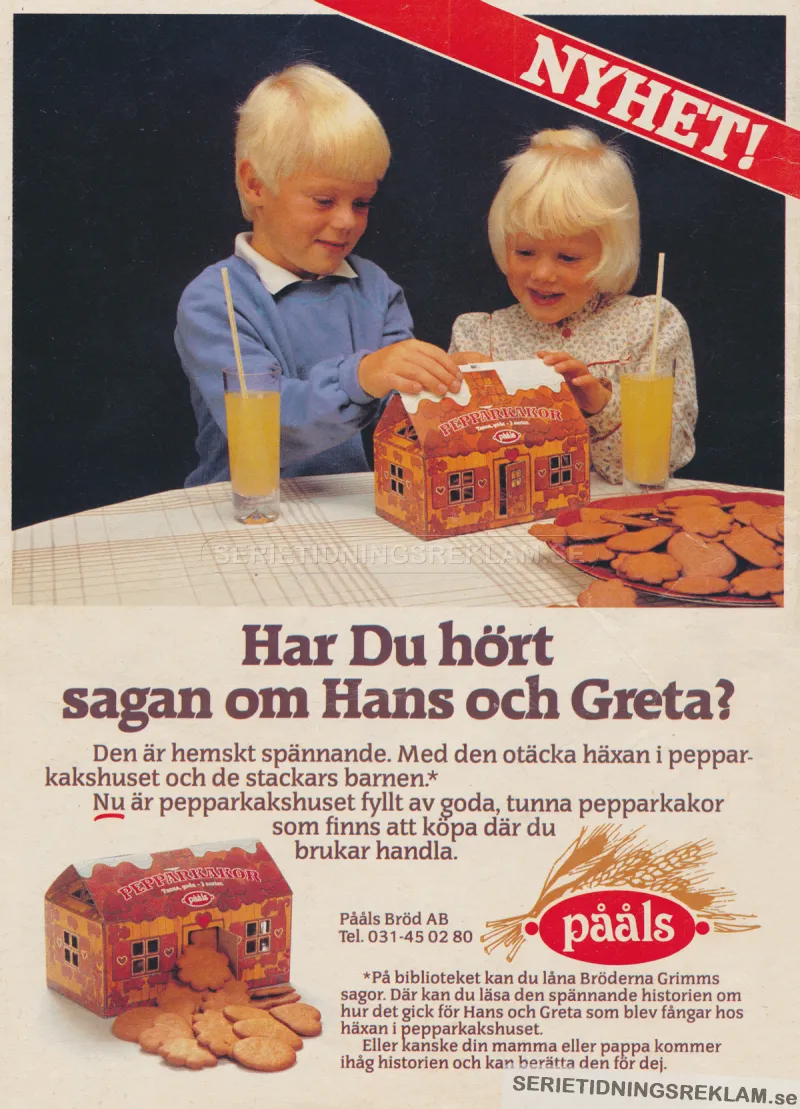 Reklam för Pååls pepparkakor