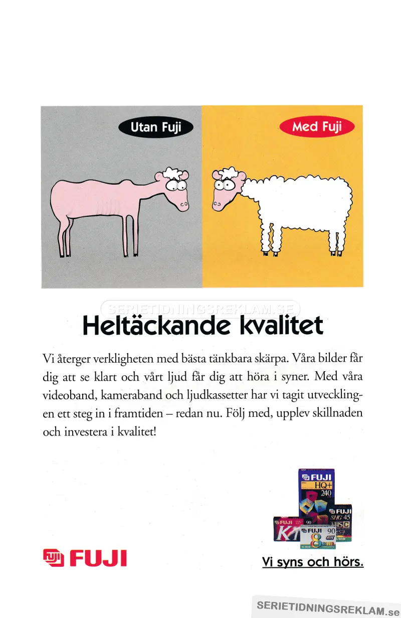 Annons för VHS-kassetter från Fuji