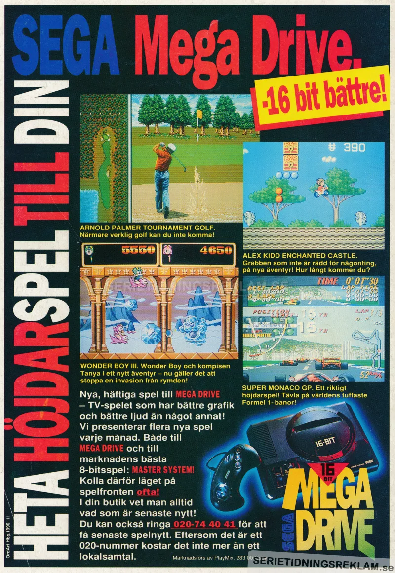 Annons för SEGA Mega Drive