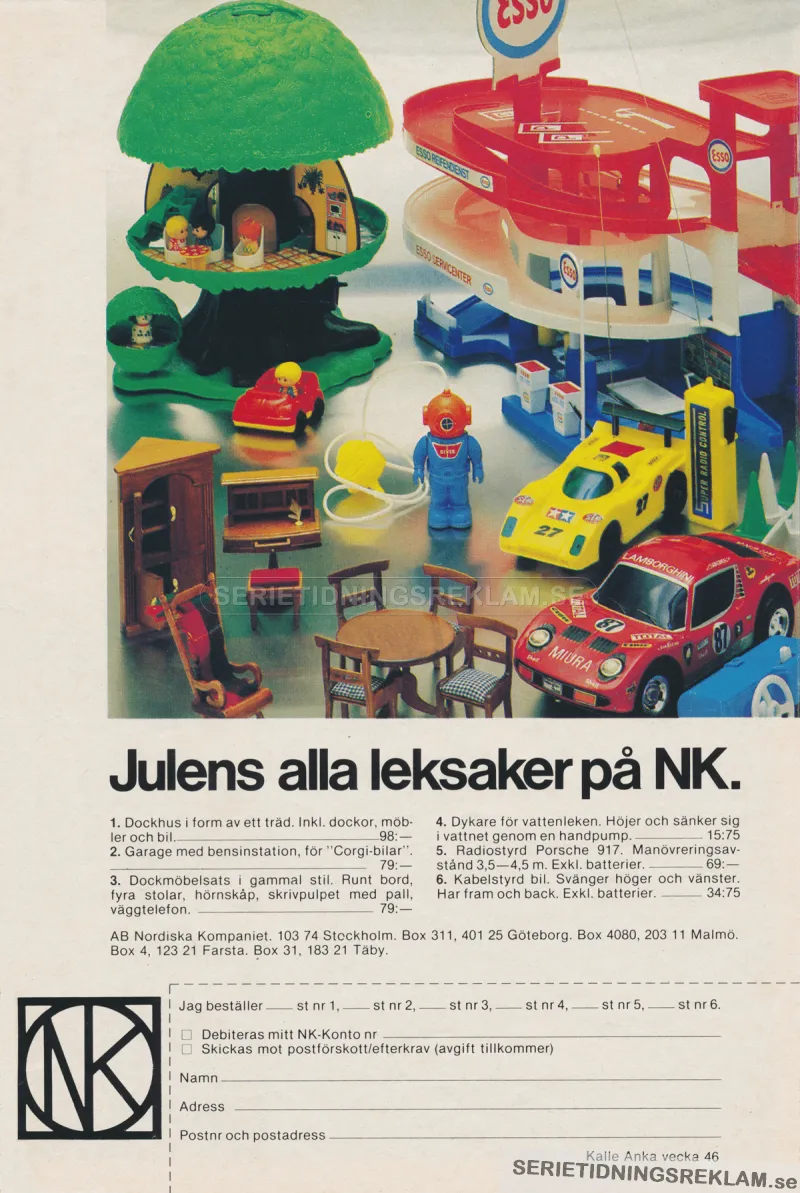 Reklam för julleksaker på NK