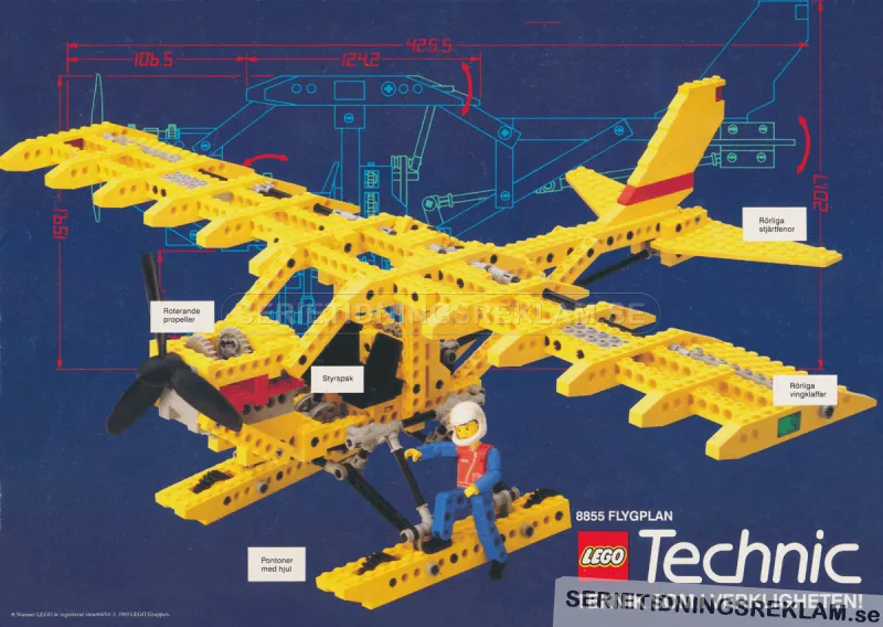 Reklam för ett flygplan från LEGO Technic