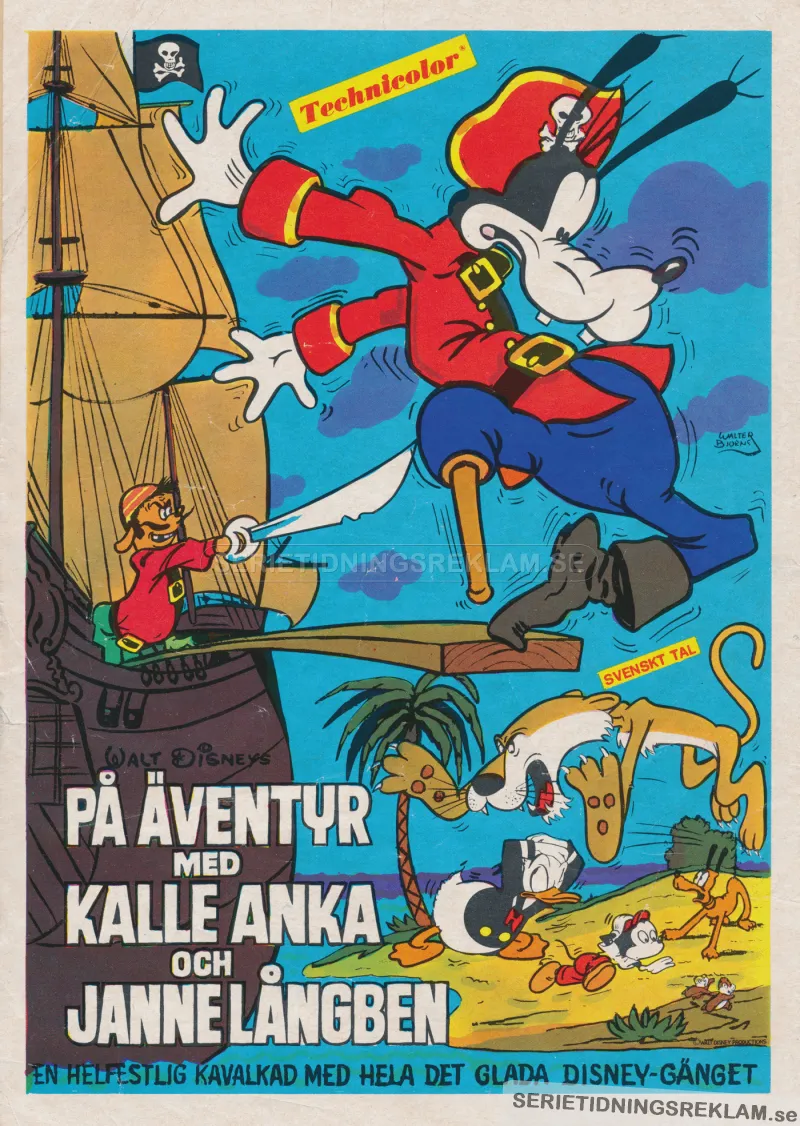 Filmaffishreklam för Disneys På äventyr med Kalle Anka och Janne Långben