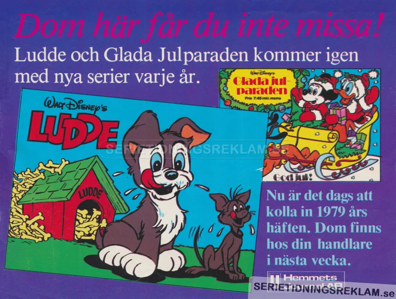 Reklam för två julseriealbum från Disney
