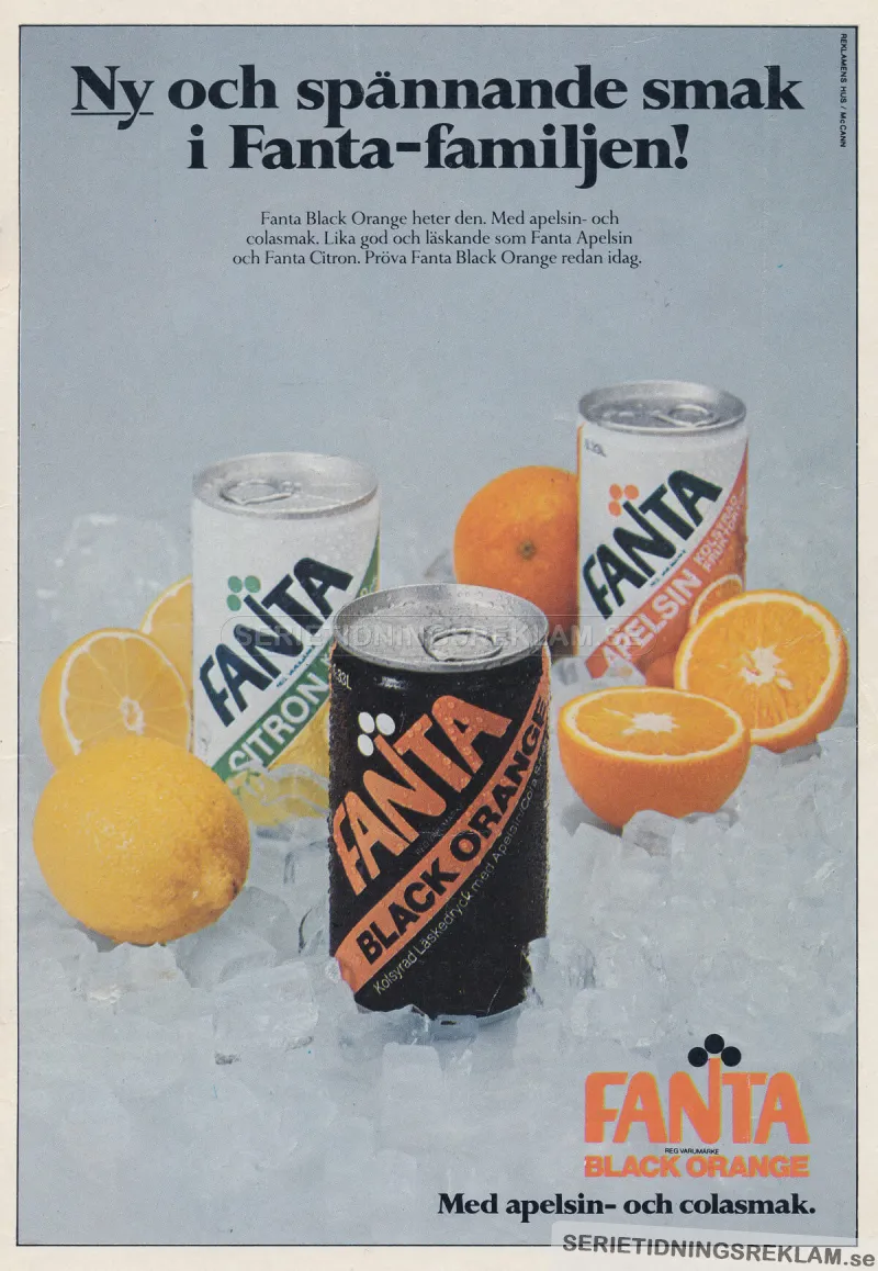 Reklam för Fanta och den nya smaken Fanta Black Orange