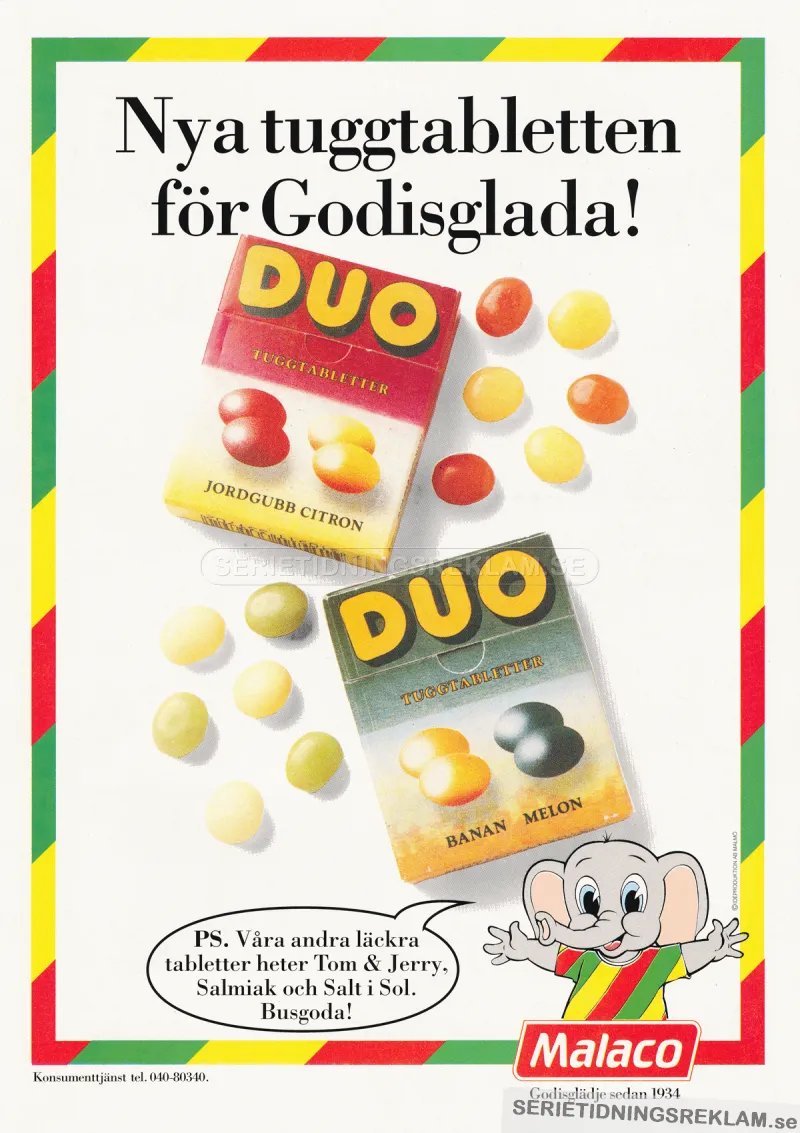 Reklam för tablettasken Duo från Malaco