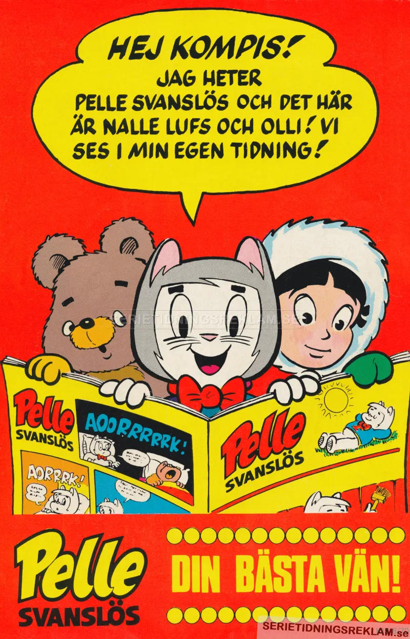 Reklam för serietidningen Pelle Svanslös
