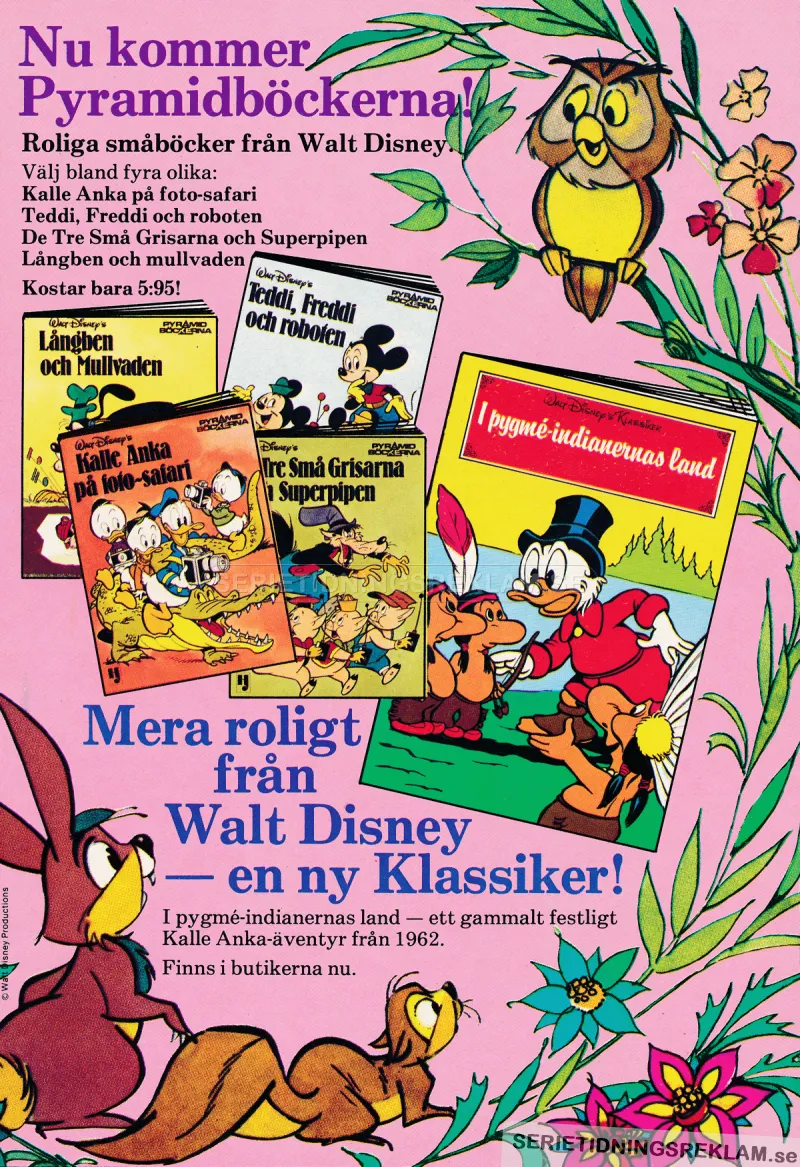 Reklam för en ny serie böcker från Walt Disney - Pyramidböckerna