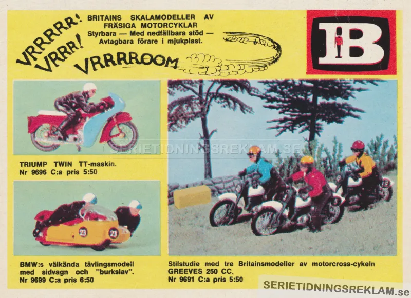 Reklam för modeller från företaget Britain