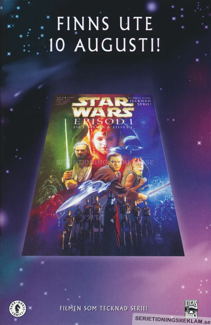 Reklam för serietidningen Star Wars: Episode 1