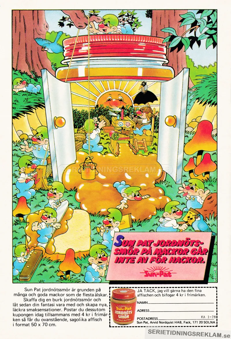 Reklam för Sun Pat jordnötssmör