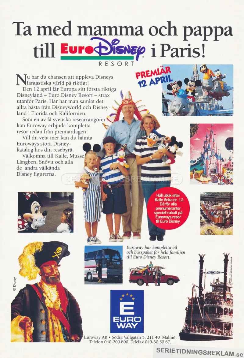 Reklam från Euroway och EuroDisney i Paris