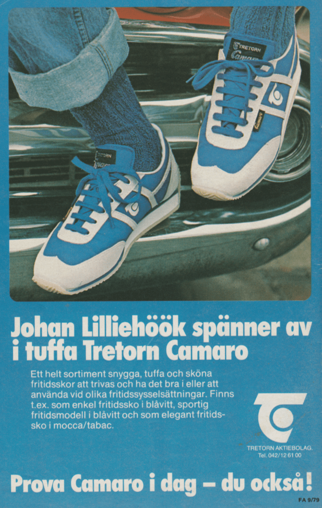 Annons för Tretorn skor