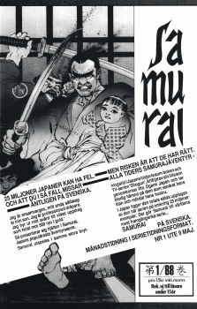 Reklam för serietidningen Samurai