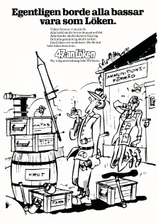 Internreklam för serietidningen 47an löken.