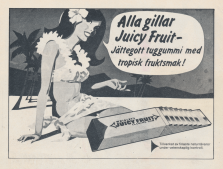 Reklam för tuggummit Juicy Fruit