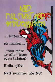 Internreklam för tidningen Spindelmannen