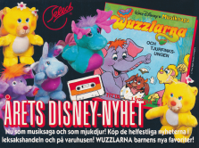Reklam för musiksagan med Wuzzlarna från Disney