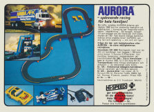 Reklam för bilbanan Aurora