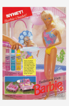 Reklam för Bathtime fun Barbie från Mattel