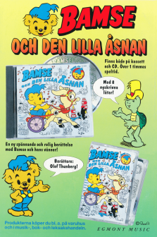 Annons för CD-skivan med berättelsen om Bamse och den lilla åsnan