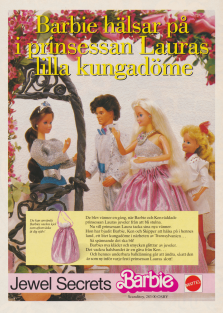 Reklam för Barbies nya stass, en aftonklänning som man även kan använda som aftonväska