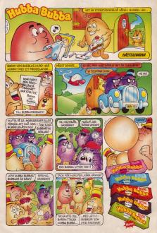 Reklam i serieform för Hubba Bubba och deras tuggummi