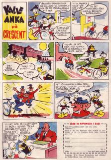 Reklam från Nymanbolagen AB i serieformat för cykeln Crescent