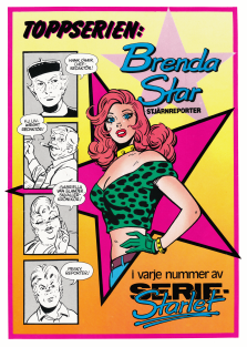 Reklam för serien Brenda Star, som man kunde läsa om man köpte tidningen Serie-Starlet