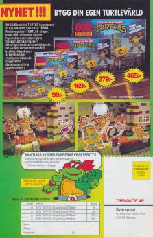 Reklam för Byggis med temat Teenage Mutant Hero Turtles