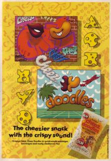 Poppig reklam för ostbågare - Cheez Doodles - från OLW