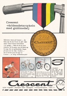 Reklam för en tävling där du kan vinna cyklas från Crescent