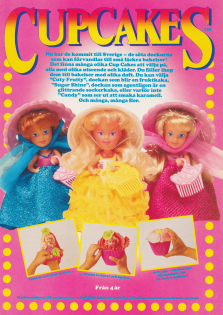 Reklam för dockorna som går under namnet CupCakes från hasbro