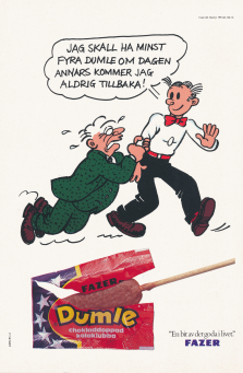 Reklam för godisklubben Dumle 