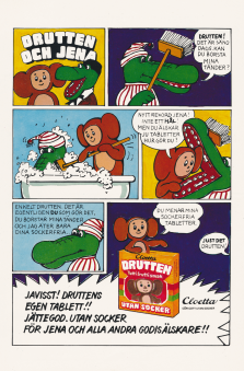 Reklam för sockerfritt godis från Drutten & Gena