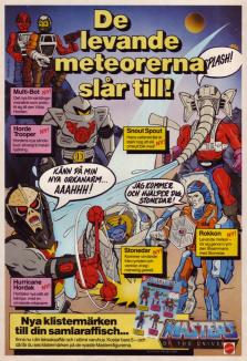 Reklam för nya figurer från Master of the universe