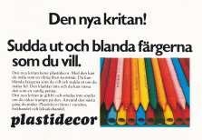 Reklam för färgpennor från Plastidecor