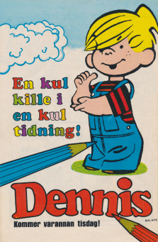 Reklam för serietidningen Dennis