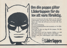 Reklam för serietidningen Läderlappen