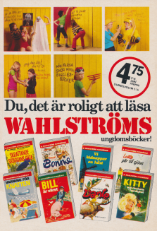 Reklam för ungdomsböcker från Wahlströms