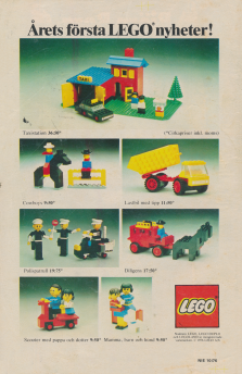 Annons med gamla LEGO-figurer