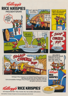 Reklam i serieformat för frukostflingan Rice Krispies