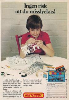 Reklam från Matchbox och deras byggsatser