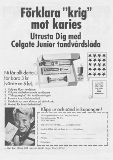 Reklam för Colgate tandkräm och tandvård