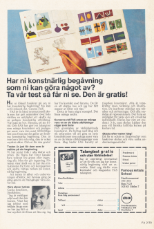 Reklam för Famous Artists School 